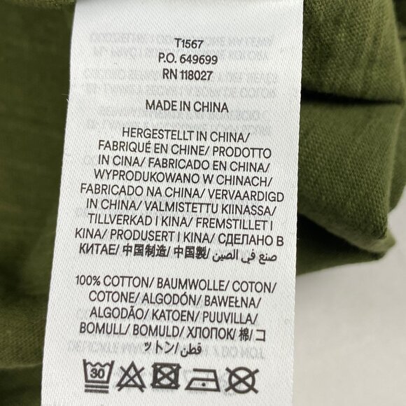 NWT Boden V-Neck T-Shirt Women's Size Large Green 100% Cotton - Picture 10 of 10